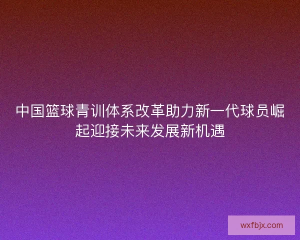 中国篮球青训体系改革助力新一代球员崛起迎接未来发展新机遇